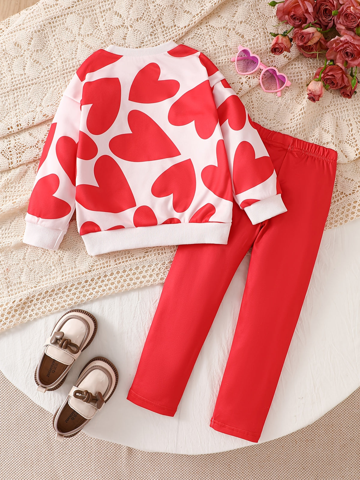 Ensemble cœur legging fille