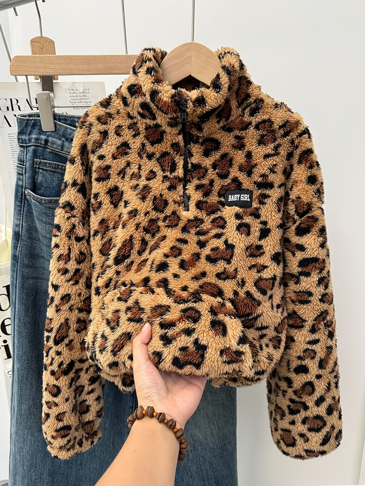 Pull léopard fille