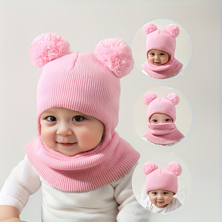 Bonnet cagoule pompon