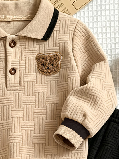 Ensemble polo ours garçon