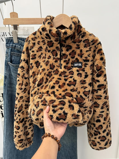 Pull léopard fille
