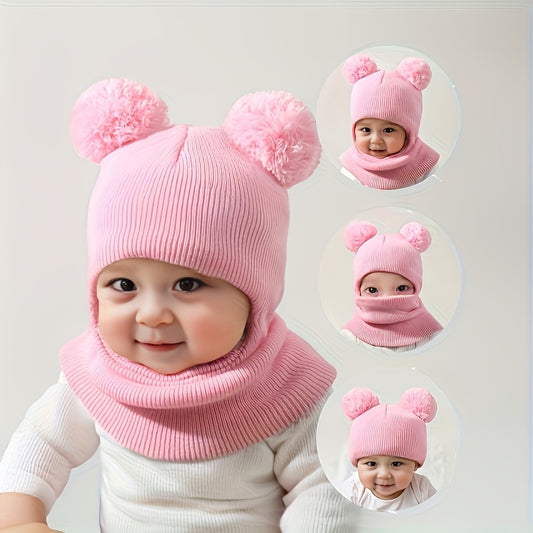 Bonnet cagoule pompon