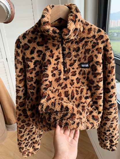 Pull léopard fille
