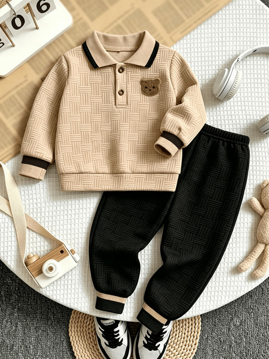 Ensemble polo ours garçon