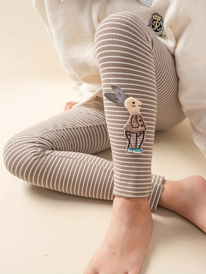 Leggings rayés fille