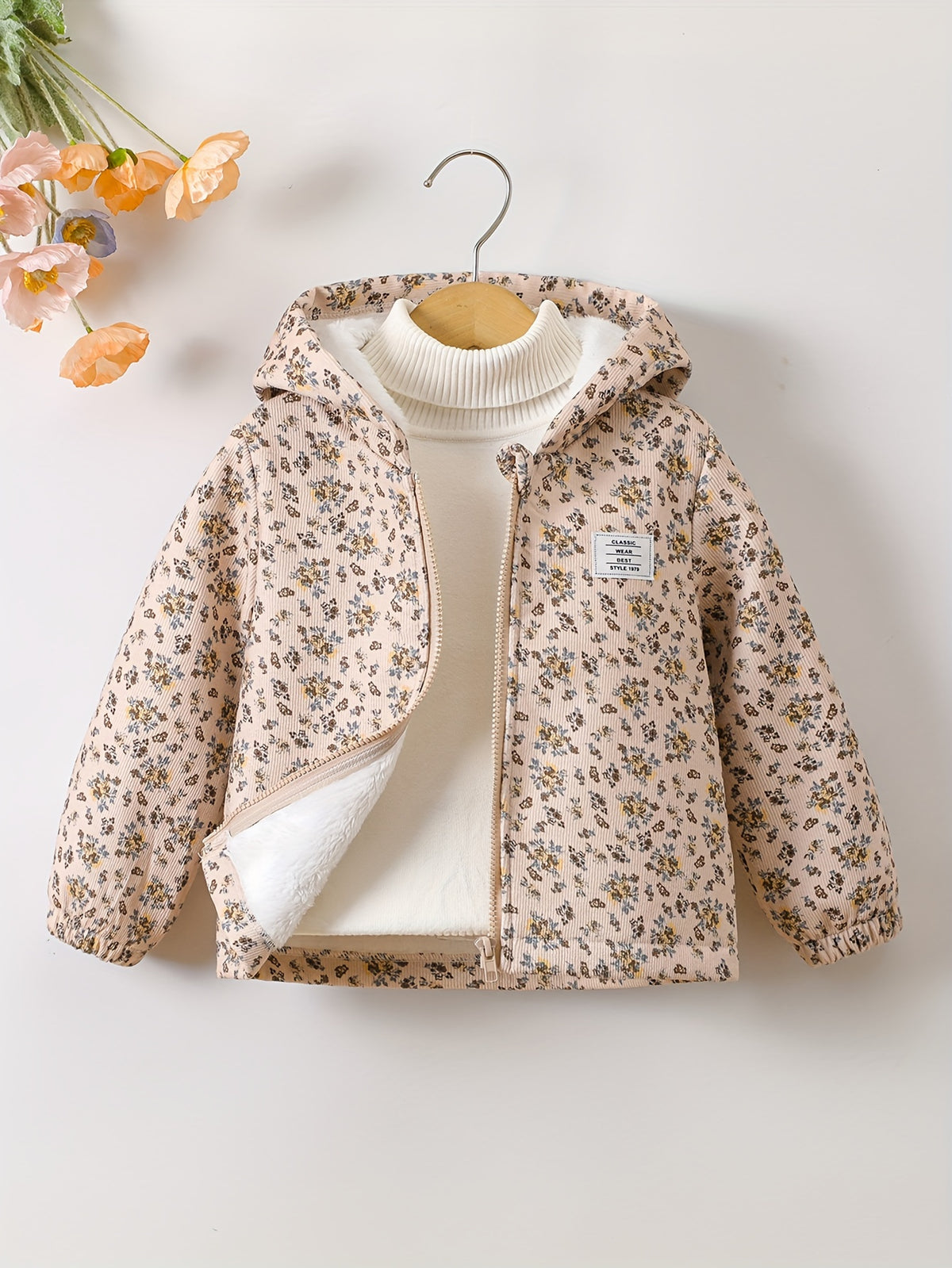 Veste Capuche Fleurie