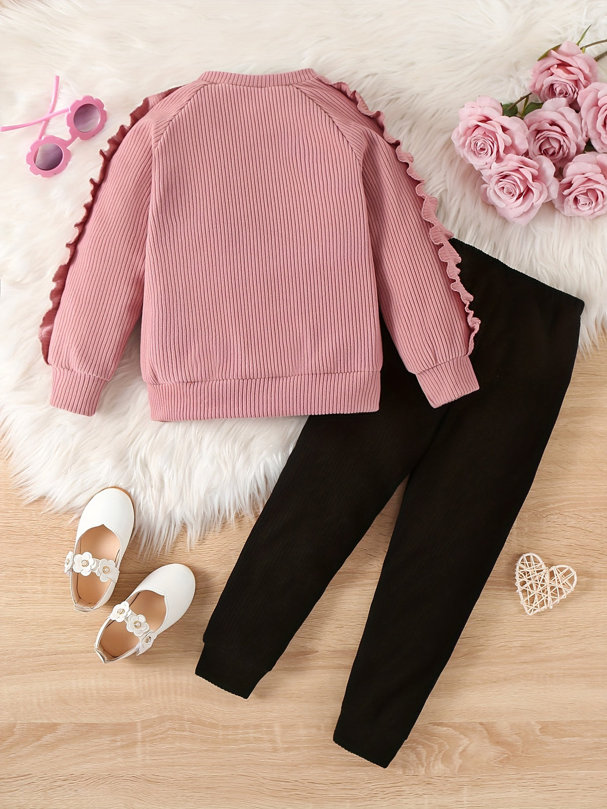 Ensemble cœur leggings fille